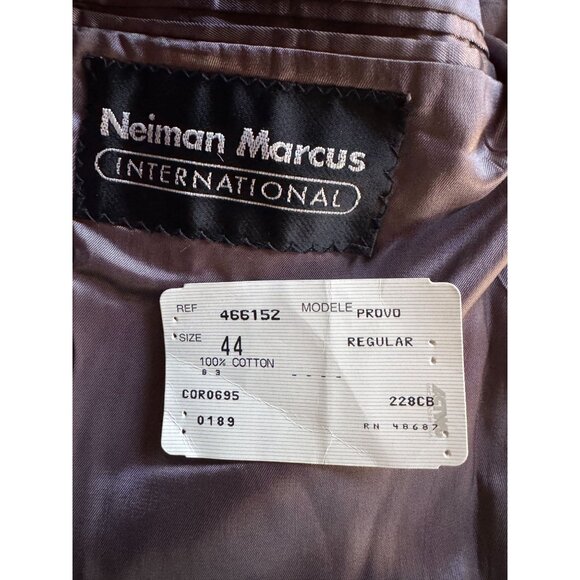 Neiman Marcus International Brown Corduroy Blazer Size 44 Regular Mens 100% Cott - Picture 7 of 16